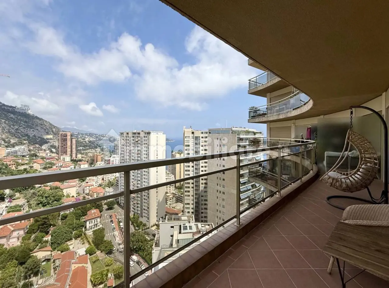 In affitto: bilocale al 31° piano con terrazza vista mare – Monaco · La Rousse – Saint-Roman