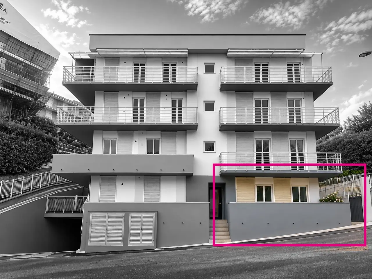 Bilocale di nuova costruzione con spazio esterno privato – Sezione
